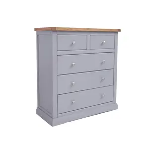 Rocca 5 Drawer Chest of Drawers Chrome Knob