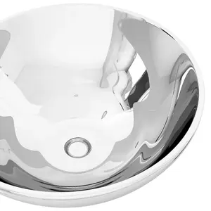 Berkfield Wash Basin 32.5x14 cm Ceramic Silver