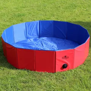 Large Dog Paddling Pool Pet Bath Tub Washing Swimming Cool Folding Portable