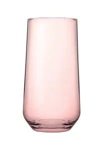 Queensway Home & Dining Combo Pack of 470ml 12 Pcs Pink Coloured Highball Tall & Tumbler Short Cocktails Juice Glasses