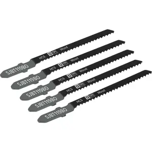 5 Pack of 75mm Wood Jigsaw Blades - 12 TPI Precision Cutting Set