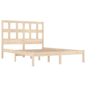 Berkfield Bed Frame Solid Wood Pine 120x190 cm 4FT Small Double