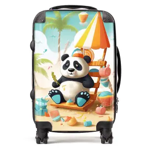 Happy Panda On A Beach Holiday Suitcase - Cabin