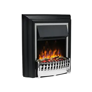 Dimplex Kingsley Deluxe Optiflame POLISHED CHROME Freestanding Fire - REMOTE CONTROL