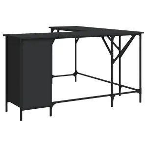 Berkfield Desk Black 141x141x75 cm Engineered Wood