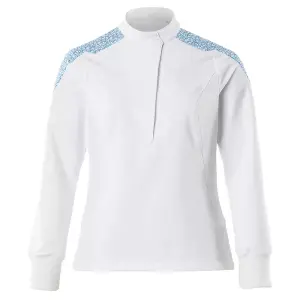 Mascot Food & Care Ladies Fit Ultimate Stretch Smock (White/Azure Blue)  (XXX Large)