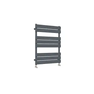 Designer Vertical Anthracite Single Panel Towel Radiator (H) 800mm x (W) 600mm, 1928 BTU.