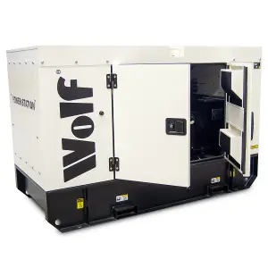 Diesel Generator Set Wolf Contractor 27.5kVA 22kW 415v 3 Phase Water-Cooled 38HP