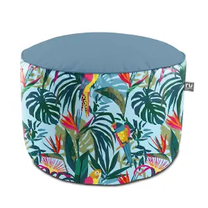 rucomfy Printed Outdoor Jungle Bird Pouffe Beanbag