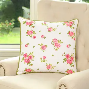 Pink Floral Indoor Outdoor Furniture Garden Cushion with Removable Inner