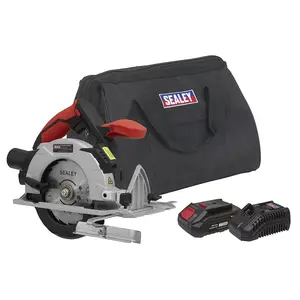 Sealey 20V 2Ah SV20 Series Diameter 150mm Circular Saw Kit Lighweight CP20VCSKIT1