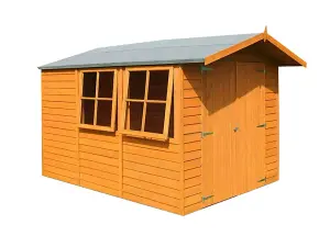 Shire 10x7 Overlap Double Door Apex Shed with Windows