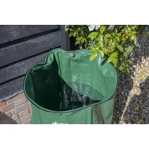 Dellonda Collapsible PVC Garden Water Butt with Zipped Lid & Drain Tap, 250L