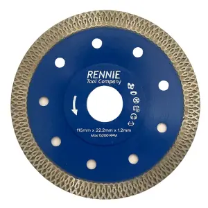 115mm Diamond Saw Blade Cutting Disc 1.4mm Super Thin Turbo Disk For Angle Grinder For Cutting Porcelain Tiles Ceramics ETC