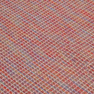 Outdoor Flatweave Rug 200x280 cm Red