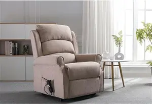 Winslow Neutral Wheat Fabric Rise Recliner Chair