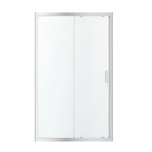 GoodHome Beloya Clear Rectangular Shower Door, panel & tray kit - Double sliding doors (H)195cm (W)120cm (D)90cm