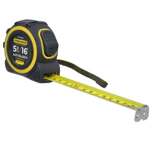 TOUGH MASTER Tape Measure AUTOLOCK with 25mm Magnetic Blade Metric / Imperial - 5 Metres (TM-MT525A)