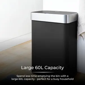 Tower Compact Sensor Bin, 60L Black