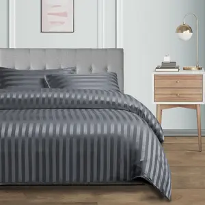 Microfibre 250 Thread Count Reversible Modern & Contemporary Reversible Duvet Cover Set Charcoal / Single