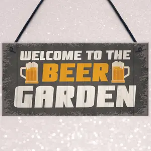 Red Ocean Novelty Garden Sign Funny Garden Accessories Home Decor Hanging Signs Man Cave Gifts