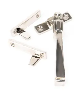 From The Anvil Polished Nickel Night-Vent Locking Avon Fastener