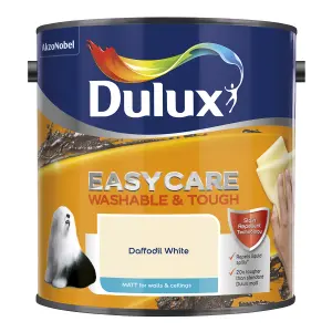 Dulux Easycare Washable & Tough Daffodil white Matt Wall & ceiling Emulsion paint, 2.5L