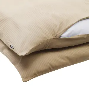 Duvet Cover Set AVONDALE 220 x 240 cm Cotton Sateen Beige