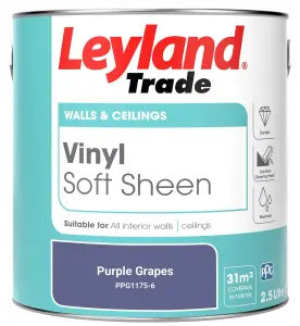 Leyland Trade Vinyl Soft Sheen Walls & Ceilings Emulsion Paint Purple Grapes (PPG1175-6) - 2.5L