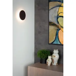 Lucide Glimpse Modern Wall Light 14cm - LED - 1x5W 2700K - Brown