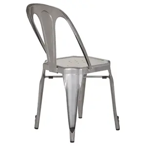 Interiors by Premier Grey Chair with Metal Frame, Comfy Grey Outdoor Metal Chair, Effortless Cleaning Metal Chair