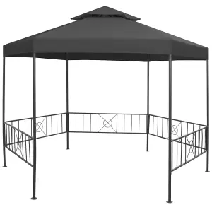 Berkfield Garden Gazebo 323x275x265 cm Anthracite