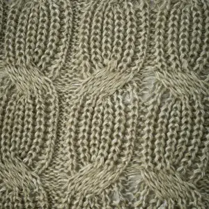 Catherine Lansfield Chunky Marl Knit Cosy 45x45 cm Cushion Olive Green