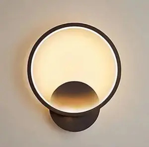 Wall Light Indoor Modern Wall Lamp Minimalist Round Sconces Wall LED Black