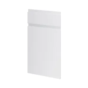 GoodHome Garcinia Integrated handle Gloss light grey Modern Door & drawer 400mm