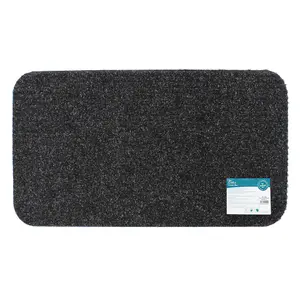 JVL Delta Scraper Doormat, 40x70cm, Charcoal