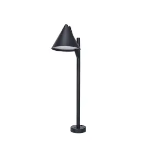 GoodHome Eriksson Matt Black LED Outdoor Stake light (D)120mm, Pack of 3