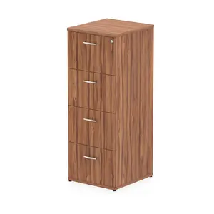 Impulse 50cm Wide 4 -Drawer File Cabinet Walnut