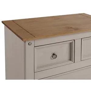 Mercers Furniture Corona Grey Wax 2+2 Chest of Drawers