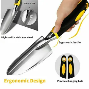 5 Piece Gardening Tools Set Aluminium Garden Kit Trowel Secateurs Fork Weeder