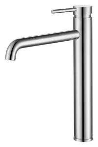 VURTU Ares High Basin Mixer, 1/4 Turn, Single Lever Ceramic Disc, High/ Low Water Pressure, 313(H) x 50(W), Chrome, 421104