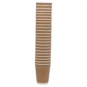 URBNLIVING Double Wall Disposable Hot Drink Cups for Coffee, Chocolate, and Tea 12oz x 500