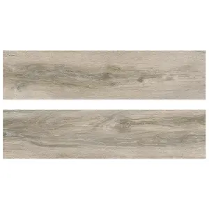 Glade Matt Olive Wood Effect Porcelain Outdoor Tile - Pack of 2, 0.72m² - (L)1205x(W)300