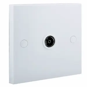 BG Single Wall-mounted TV socket Gloss White