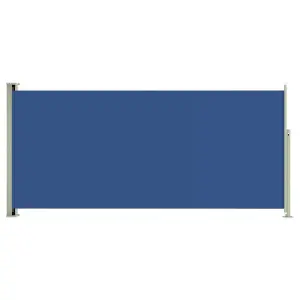 Berkfield Patio Retractable Side Awning 140x300 cm Blue