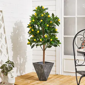 Garden Decoration Artificial Lemon Tree in Pot 120 cm