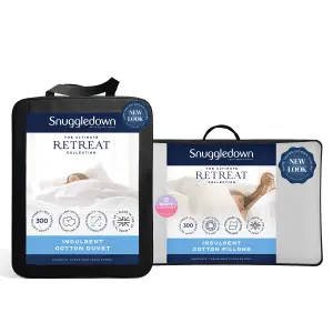 Snuggledown Indulgent Cotton Hotel 13.5 Tog Duvet + 2 Soft Pillows