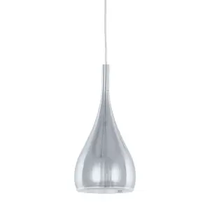 Luminosa Modern Hanging Pendant Chrome 1 Light  with Metal Alloy Shade, E27