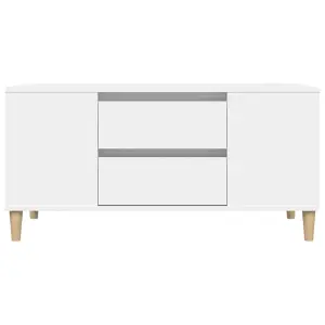 Berkfield TV Cabinet White 102x44.5x50 cm Engineered Wood