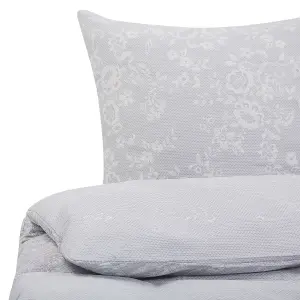 Duvet Cover Set MORNINGSIDE 200 x 220 cm Cotton Sateen Grey